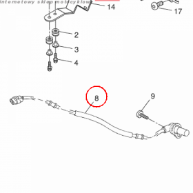 YAMAHA - WHEEL SENSOR ASSY, REAR nr: 2DM859800000