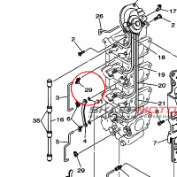 YAMAHA - JOINT, THROTTLE LEVER nr: 6F5412620100