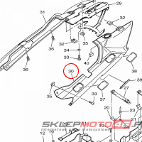 YAMAHA - COVER, TAIL 1 nr: 3P62471K00P6