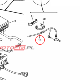 YAMAHA - WHEEL SENSOR ASSY, REAR nr: 4P5859800000