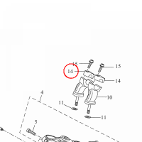 YAMAHA - UCHWYT KIER. nr: BC6F34410100