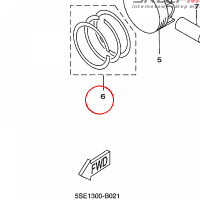 YAMAHA - PISTON RING SET (1 nr: 1C0E16071000