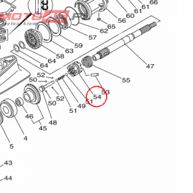 YAMAHA - ZABIERAK SPRZEGLA nr: 68V456310100