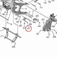 YAMAHA - BRACKET, FOOTREST 3 nr: BC32144H0000