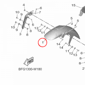 YAMAHA - blotnik nr: BFGF151100P1