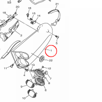 YAMAHA - oslona boczna nr: 2S32171100P0