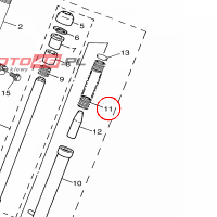 YAMAHA - SPREZYNA AMORT. nr: 4X4231410000