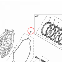 YAMAHA - CLUTCH PLATE KIT nr: 1WSW001G0000