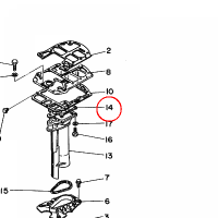 YAMAHA - GASKET, EXHAUST MANIFOLD 1 nr: 67641133A100