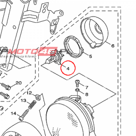 YAMAHA - zarowka nr: 5STH43140000