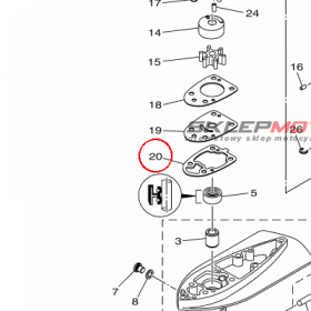 YAMAHA - PACKING, LOWER CAS nr: 6EGG53150000