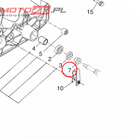 YAMAHA - tulejka nr: 9038715X1000