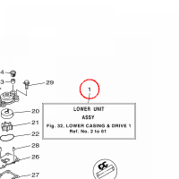 YAMAHA - LOWER UNIT ASSY nr: 6BG45300028D