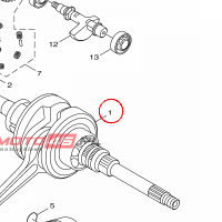 YAMAHA - CRANKSHAFT ASSY nr: 53BXE1400000