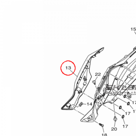YAMAHA - oslona boczna nr: B5C2172100P1