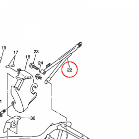 YAMAHA - STAY, MUFFLER nr: 4TR214602000