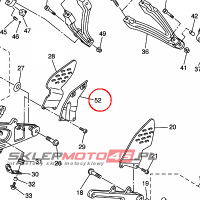 YAMAHA - BRACKET, FOOTREST 2 nr: 5VY274250000