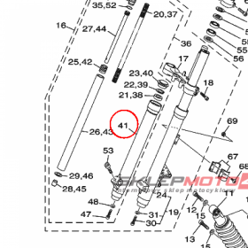 YAMAHA - RURA ZEW. AMORT. nr: 3D6F31361000