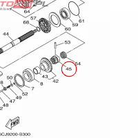 YAMAHA - ZABIERAK SPRZEGLA nr: 6D8456310000