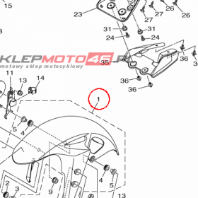 YAMAHA - FENDER, FRONT nr: BS7XF151003E