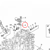 YAMAHA - GASKET, FILTER nr: 6CB1242F0000