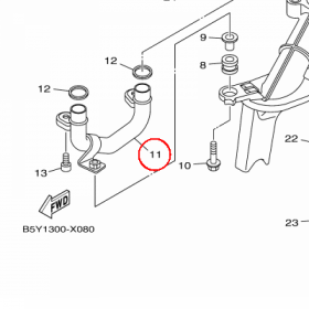 YAMAHA - PIPE, OIL 1 nr: 2CR134160000