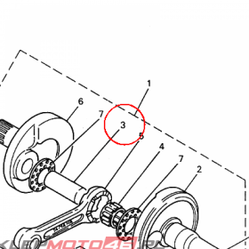 YAMAHA - .PIN, CRANK 1 nr: 2Y1116810000