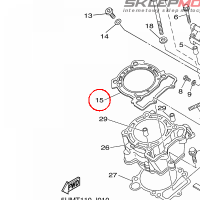 YAMAHA - GASKET, CYLINDER HEA                &nbsp;INCL. IN TOP END GASKET KIT				 nr: 5NL111810000