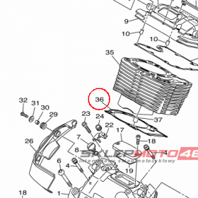 YAMAHA - GASKET, CYLINDER 2 nr: 3D8113520000