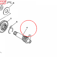 YAMAHA - KICK AXLE ASY				 nr: 1LX156600300