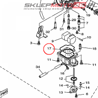 YAMAHA - USZCZELKA nr: 4KL143840000