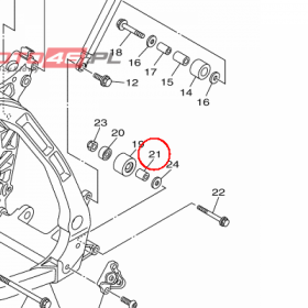 YAMAHA - tulejka nr: 90387086N400