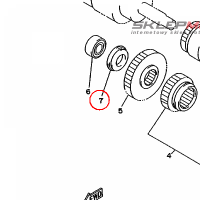 YAMAHA - tulejka nr: 90387170E500