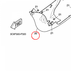 YAMAHA - owiewka nr: 5BRF8385A000