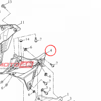 YAMAHA - COVER HINGE 1 nr: BC6F846K0000