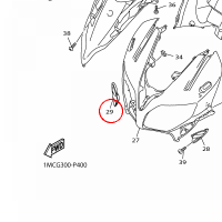 YAMAHA - OSLONA PLAST. nr: 1MC2837R0000