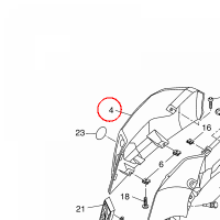 YAMAHA - OSLONA PLASTIK. nr: 5D7F137X00P0