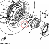 YAMAHA - uszczelniacz nr: 932106175000