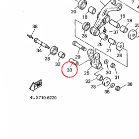 YAMAHA - tulejka nr: 90387122J600