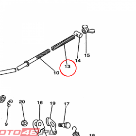 YAMAHA - sprezyna nr: 905011024500