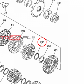 YAMAHA - PIERSCIEN ZAB. nr: 934102606700