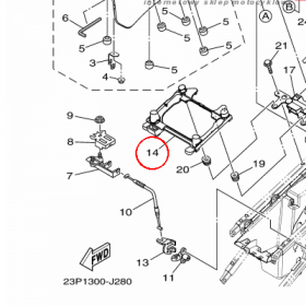 YAMAHA - SEAT BRACKET ASSY nr: 23P247080000