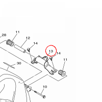 YAMAHA - BRACKET, TANK FITTING nr: 23P2413Y0000