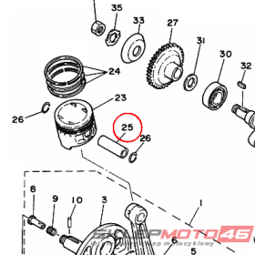 YAMAHA - sworzen toka nr: 55V116330000