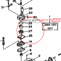 YAMAHA - wirnik pompy wod nr: 6L5443520000