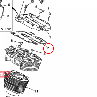 YAMAHA - uszczelka pokrywy zaw. nr: 1D7111930000