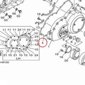 YAMAHA - uszczelka nr: 1D7154510000