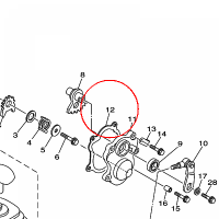 YAMAHA - GASKET, LEVER STOP nr: 5KM181460000