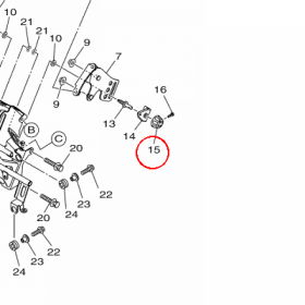 YAMAHA - KNOB nr: 3P68432N0000