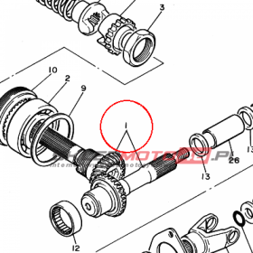 YAMAHA - ZEBATKI nr: 1TAY17570000